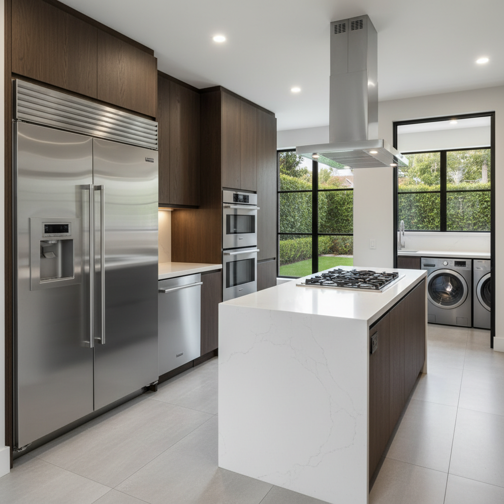 Premium household appliances in a luxury home environment